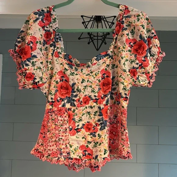 LoveShackFancy Bryant Top Rush of Red
